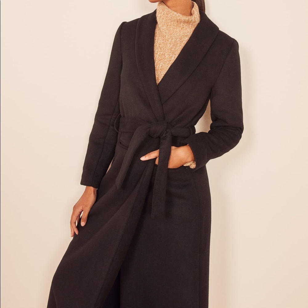 Reformation Greenwich Black Coat